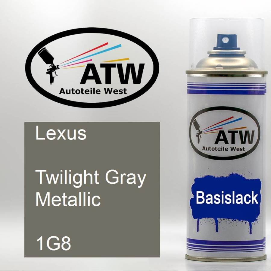 Lexus, Twilight Gray Metallic, 1G8: 400ml Sprühdose, von ATW Autoteile West.